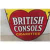 Image 2 : British Consols Cigarettes Porcelain Shield-Shaped Sign 36'' x 48'' with 