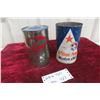 Image 1 : 2 Quart Oil Cans. 1) Roco HD Motor Oil w/ Product. 2) William Penn w/ Green Stars, no Top