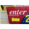 Image 2 : McDonalds Fiberglass Enter 24 Hour Sign 35" x 17"