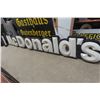 Image 1 : McDonalds Fiberglass Sign 152" x 22"