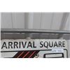 Image 2 : Arrival Square Metal Bus Sign 18" x 18"