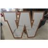Image 1 : Winnipeg Blue Bomber Metal 'W' 52" x 68"