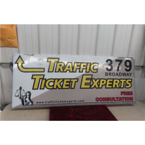 Traffic Ticket Experts Fiberglass Sign 24" x 60"