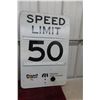 Image 2 : Speed Limit 50 Metal Sign; 19" x 29" &  MPI Visitor