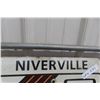 Image 2 : Niverville Metal Bus Sign 18" x 18"