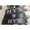 Image 1 : Hy's Steak House Fiberglass 3-Panel Sign 15" x 70" @
