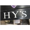 Image 2 : Hy's Steak House Fiberglass 3-Panel Sign 15" x 70" @