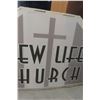 Image 2 : New Life Church Fiberglass Sign 66" x 49"