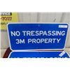 Image 2 : 3 No Trespassing 3M Property Metal Sign 12" x 24"