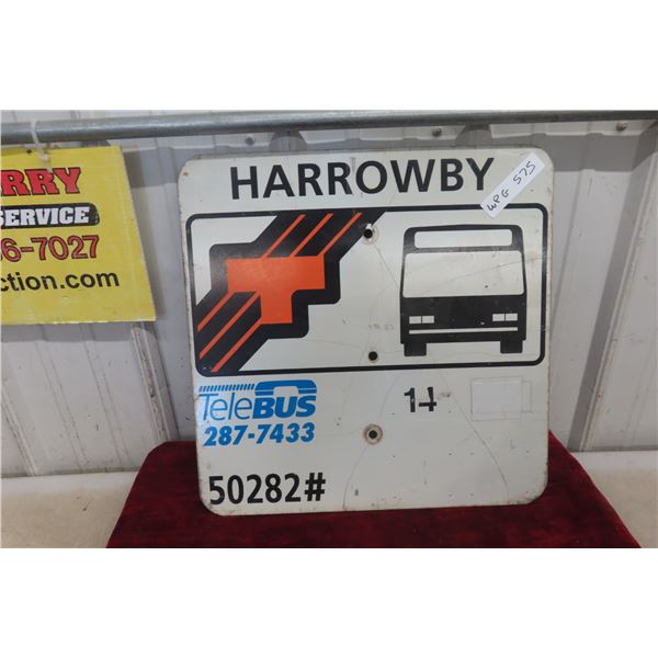 Harrowby Metal Bus Sign 18" x 18"