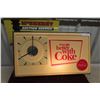 Image 1 : Coca Cola Light Up Clock 25" x 14 1/2" Working 