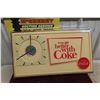 Image 8 : Coca Cola Light Up Clock 25" x 14 1/2" Working 
