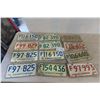 Image 1 : 12 Saskatchewan Licence Plates From The 1970's