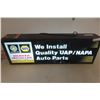 Image 1 : Napa/uap Auto Parts 2 Sided Light Up Sign 12” X 37” (working Condition)