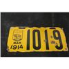 Image 1 : Manitoba 1914 Porcelain Licence Plate