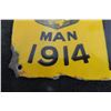 Image 3 : Manitoba 1914 Porcelain Licence Plate
