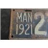 Image 2 : Manitoba 1921 Licence Plate