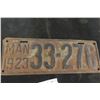 Image 2 : Manitoba 1923 Licence Plate