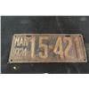 Image 1 : Manitoba 1924 Licence Plate