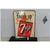 Image 1 : 7up Metal Embossed Sign 19” X 27” (some Discoloration)