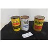 Image 1 : 3 Quart Oil Cans - 2 Shaler Rislone (1 With Product) and 1 Tempo