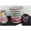 Image 2 : Texaco Aircraft Engine Oil 1 Gallon (no Bottom), Aeroshell Oil Quart Can With Product and Texaco Ha