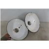 Image 4 : 2 Porcelain Light Shades 16” Diameter At Base