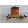 Image 1 : Co-op 5 Gal Oil Pail/woodward Quart Can +