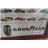 Image 2 : Goodyear Paper Advertisement in Frame with Cars from 1915-1962 15" x 22"