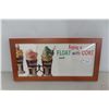 Image 1 : 1950's Coca Cola Paper Advertisement in Frame 11" x 22"