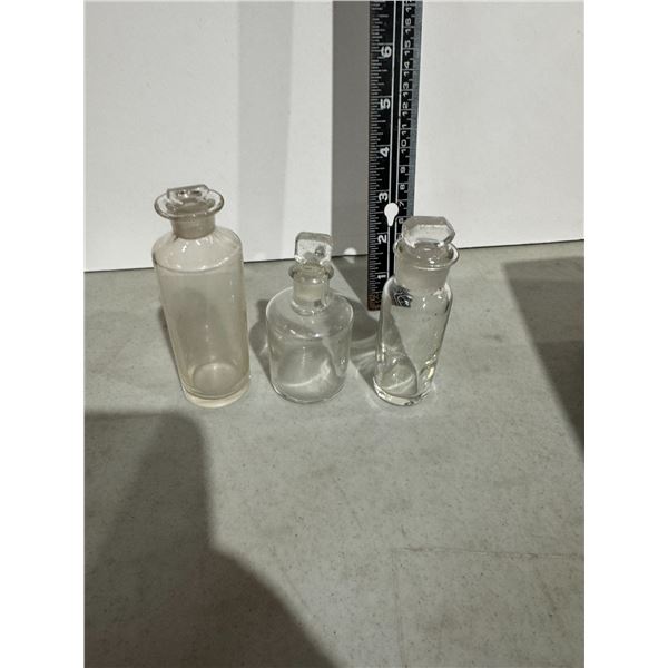 Vintage bottles with stoppers