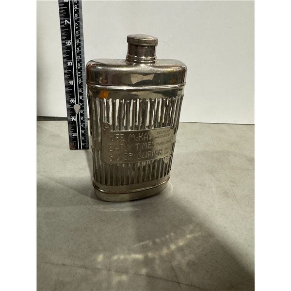 WEE McKay scotch whiskey early times pure rye, silver slipper, dry gin decanter