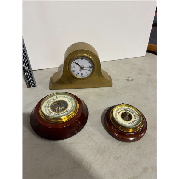 Clocks and barometer