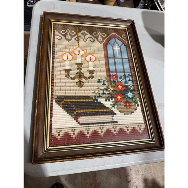 Hand crafted framed wall art 17" x 23"