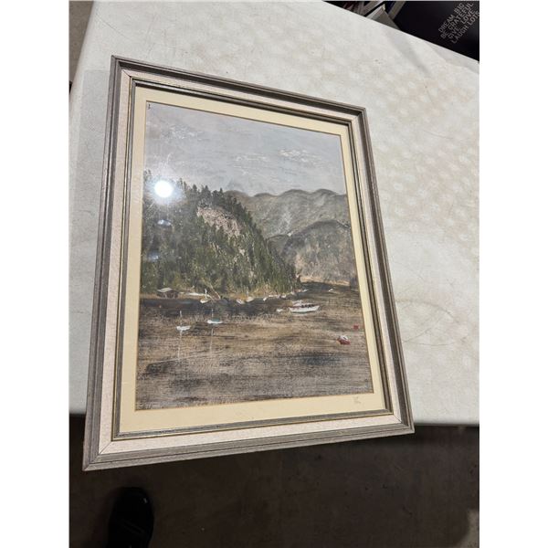 Howe sound oil on paper Christmas 1986 Williams Lake