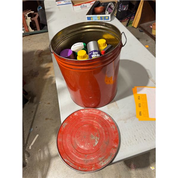 Tin and garden chemicals read wasp out and out, etc.