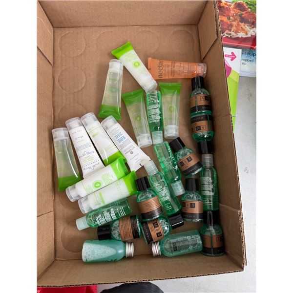 Travel, lotions and mouthwash, etc.