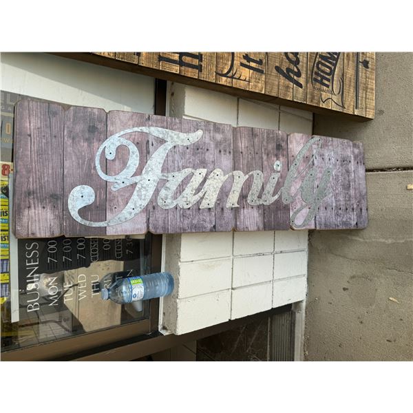 Family sign
