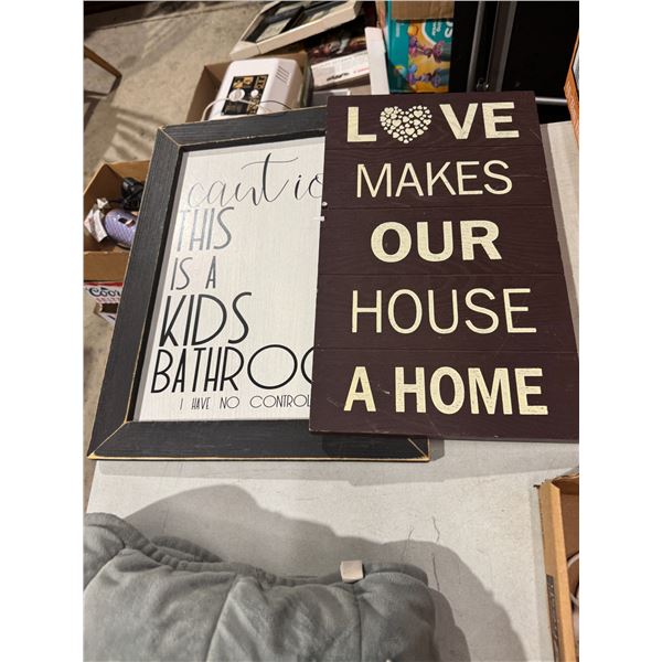 Home decor signs