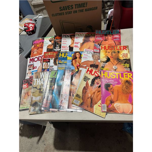 Hustler and penthouse magazines