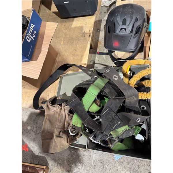 Harness tool belt helmet