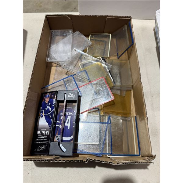 Card protectors, and Tim Hortons hockey stick