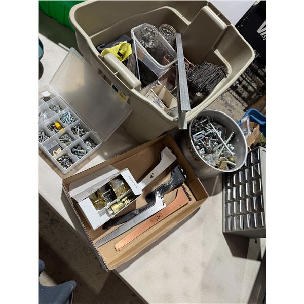 Spare pack and assorted hardware, etc.