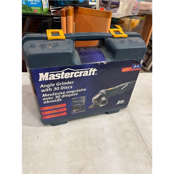 New Mastercraft angle grinder with 30 discs