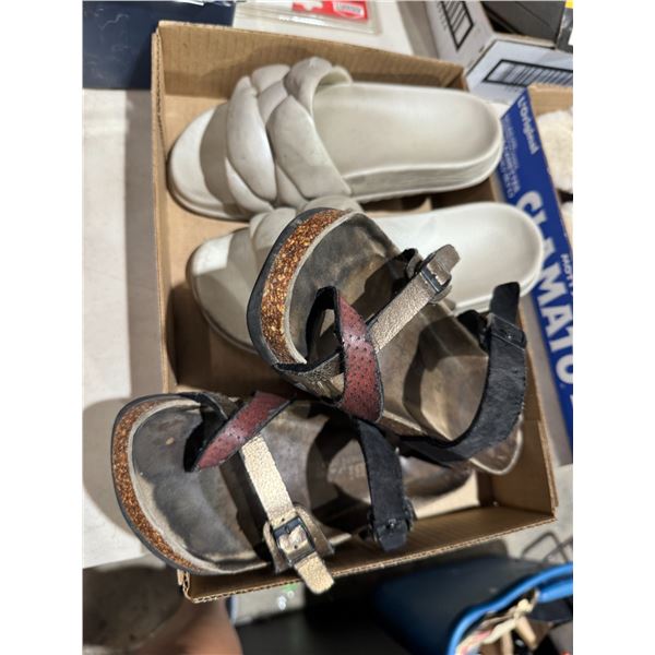 Lemon jelly, slides, and other sandals size not shown