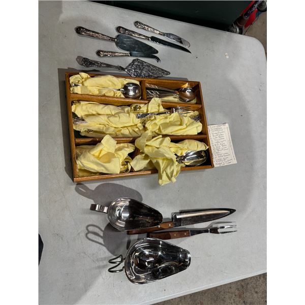 Cutlery, serving items, gravy, boats, etc.