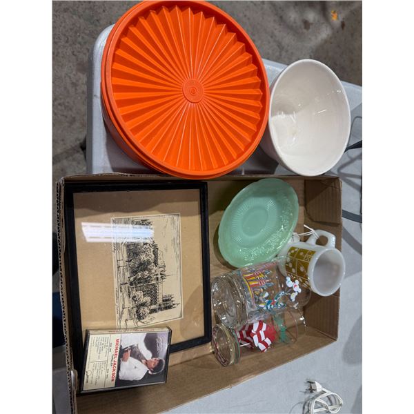 Tupperware Michael Jackson cassette and other vintage items