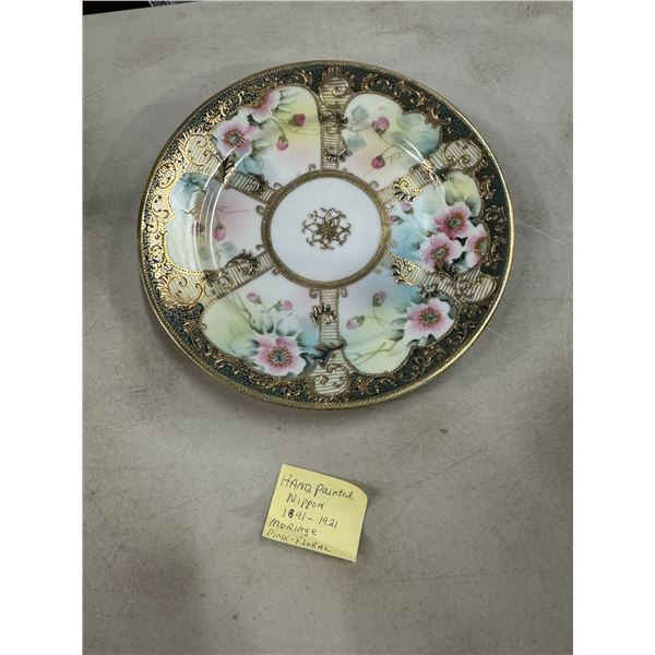 Hand painted Nippon mirage plate 18 91–19 12
