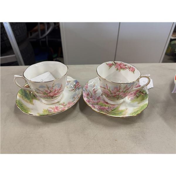 2 royal Albert Blossom, Time cup/saucer sets