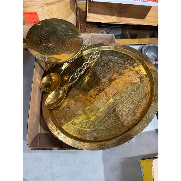 Serving trays and utensils